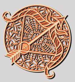 Sterrenbeeld – Gelaserd Hout (4 lagen)