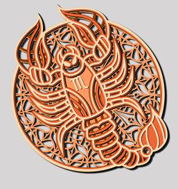 Sterrenbeeld – Gelaserd Hout (4 lagen)