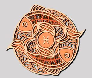 Sterrenbeeld – Gelaserd Hout (4 lagen)